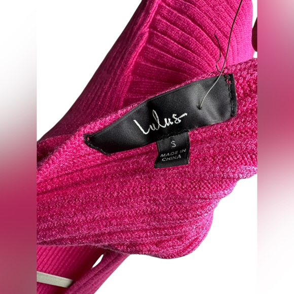 Lulus Women’s Pink Ribbed Sleeveless Mock Neck Top Small – Knit Tank - Picture 4 of 6